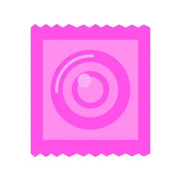 Vector sealed condom and package icon. Stock Illustration