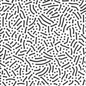 Vector seamless abstract biologic memphis pattern Stock Illustration