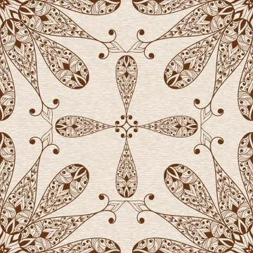 Vector seamless abstract ethnic  floral patten Stock Illustration