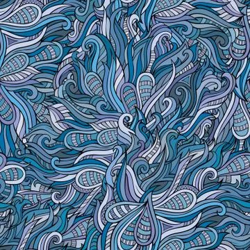 Vector seamless abstract flowers pattern Stock Illustration