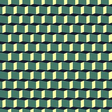 Vector seamless abstract geometric 3d pattern. Isometric cubes repeatable bright イラスト素材