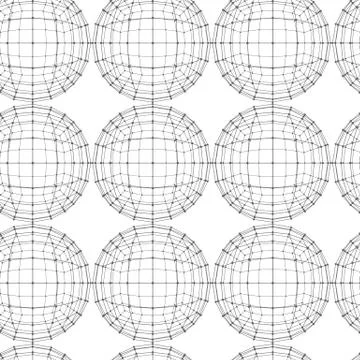 Vector seamless abstract geometric pattern. Repeating Mesh polygonal backgrou Stock Illustration