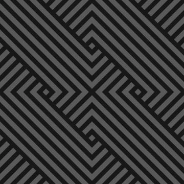 Vector seamless abstract geometric pattern - dark gray striped texture. Endless Stock Illustration