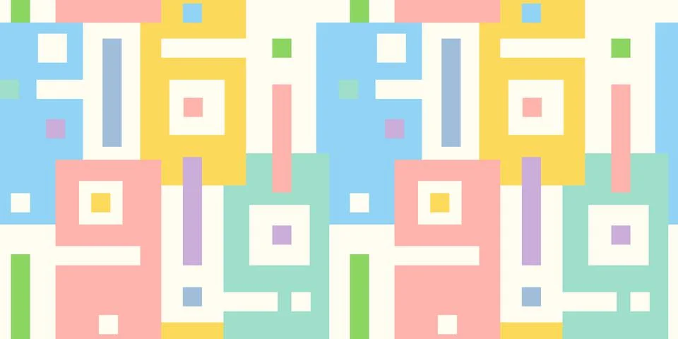 Vector seamless abstract geometric pattern in retro style. Geometric pattern Illustration