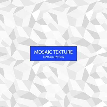 Vector seamless abstract geometric pattern. White and gray repeatable mosaic Illustrazione stock