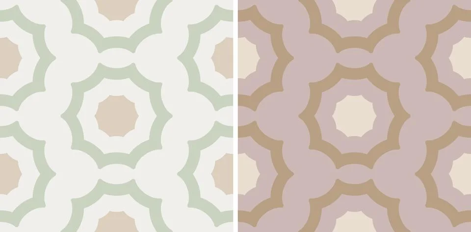 Vector seamless abstract geometric pattern in trendy 2026 colors. Geometric.. Stock Illustration