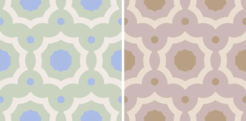 Vector seamless abstract geometric pattern in trendy 2026 colors. Geometric.. Stock Illustration