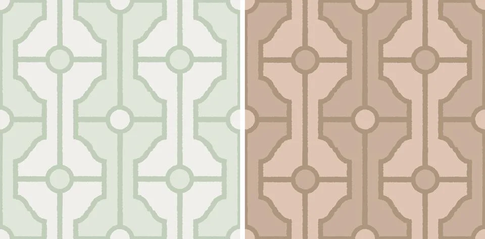 Vector seamless abstract geometric pattern in trendy 2026 colors. Geometric.. Stock Illustration