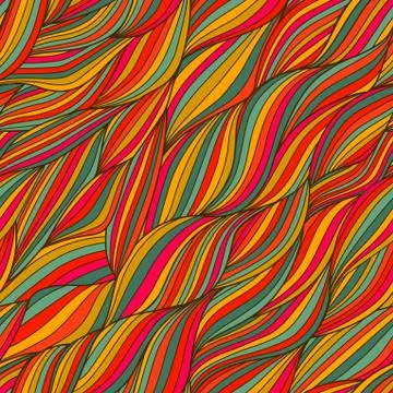 Vector seamless abstract hand-drawn pattern Stock Illustration