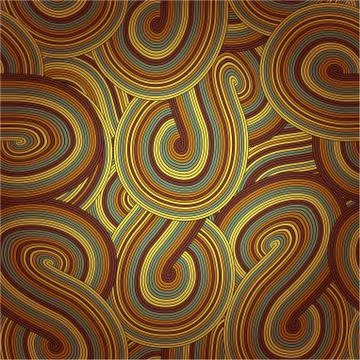 Vector seamless abstract hand-drawn pattern, waves background Stock Illustration