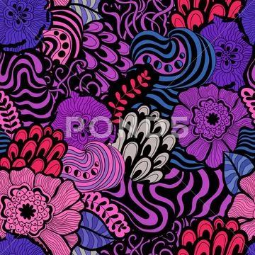 Vector Seamless Abstract Hand-Drawn Pattern Design