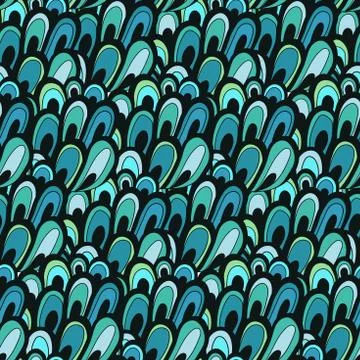 Vector seamless abstract hand-drawn pattern Illustrazione stock