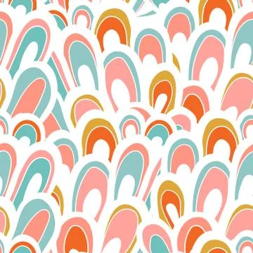 Vector seamless abstract hand-drawn pattern Illustrazione stock