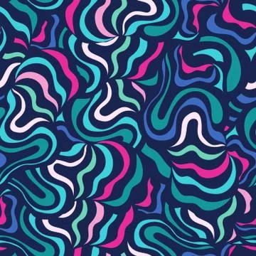 Vector seamless abstract hand-drawn pattern design Stock Illustration