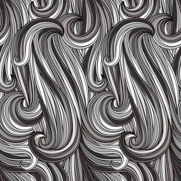 Vector seamless abstract monochrome pattern Stock Illustration