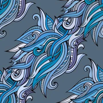 Vector seamless abstract nature pattern Stock Illustration