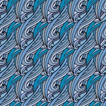 Vector seamless abstract nature pattern Stock Illustration