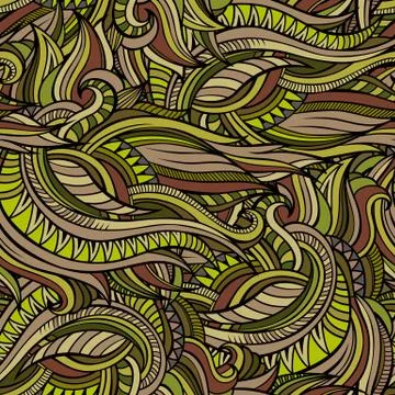 Vector seamless abstract nature pattern Stock Illustration