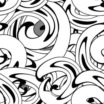 Vector seamless abstract pattern background graffiti style Stock Illustration