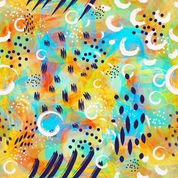 Vector seamless abstract pattern bright hot design Stock Illustration