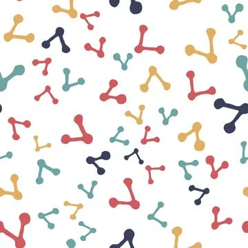 Vector seamless abstract pattern with colored link internet shapes. Multicolo Stock Illustration