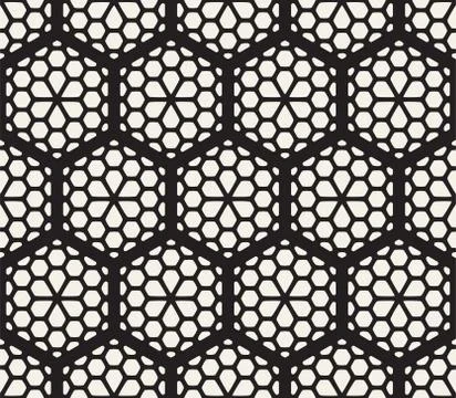 Vector seamless abstract pattern. Modern stylish striped lattice texture Stock Illustration