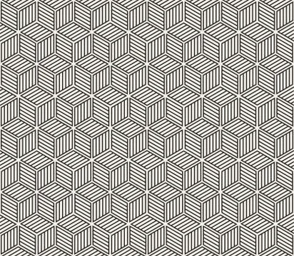 Vector seamless abstract pattern. Modern stylish striped lattice texture Illustrazione stock