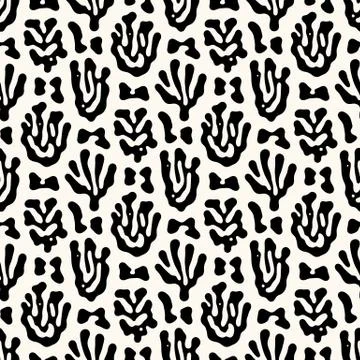 Vector seamless abstract pattern, modern illustration with irregular distorted Stock Illustration