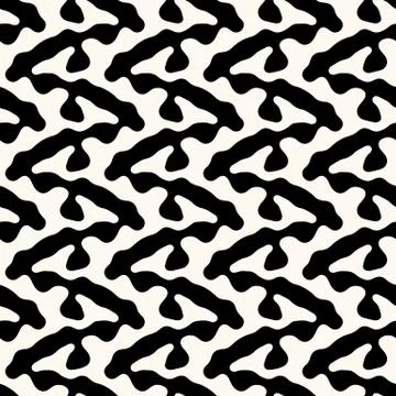 Vector seamless abstract pattern, modern illustration with irregular distorted Stock Illustration