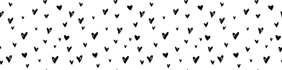 Vector Seamless abstract pattern of small hearts. Hand drawn doodle backgroun 스톡 일러스트