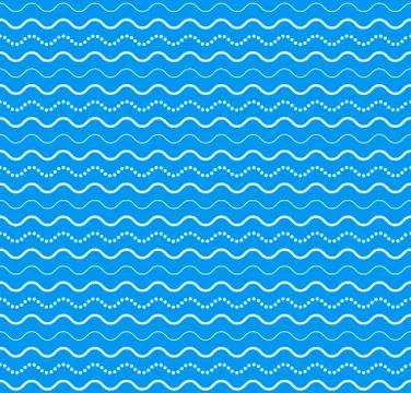 Vector seamless abstract pattern, waves Stock Illustration