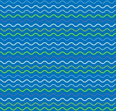 Vector seamless abstract pattern, waves Illustrazione stock