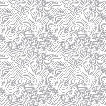 Vector seamless abstract simple pattern with concentric curved circles Illustrazione stock