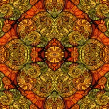 Vector Seamless Abstract Tribal Pattern Illustrazione stock