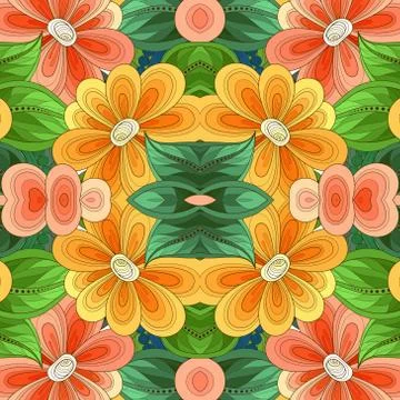 Vector Seamless Abstract Tribal Pattern Illustrazione stock