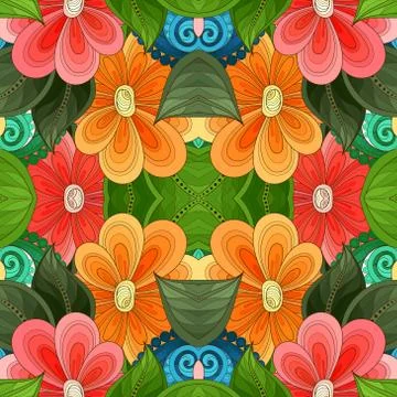 Vector Seamless Abstract Tribal Pattern イラスト素材