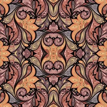 Vector Seamless Abstract Tribal Pattern Stock Illustration