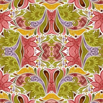 Vector Seamless Abstract Tribal Pattern 스톡 일러스트