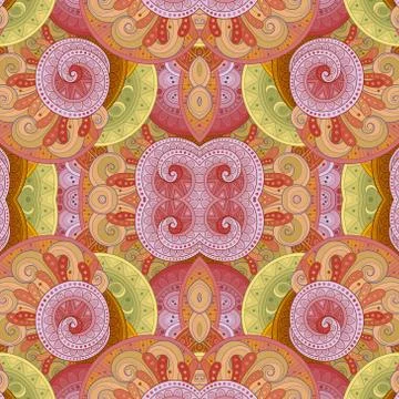 Vector Seamless Abstract Tribal Pattern Stock Illustration