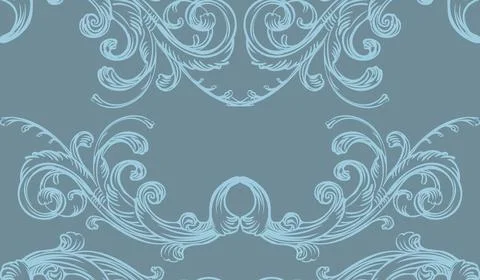 Vector seamless antique pattern with baroque ornate ornament イラスト素材