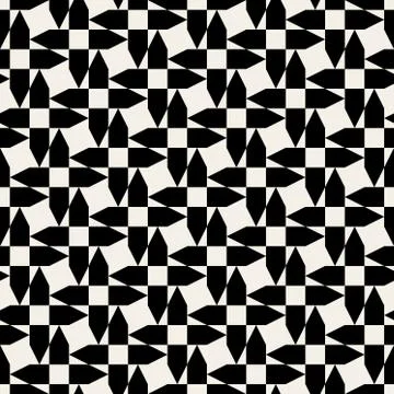 Vector Seamless Arrow Shape Geometric Pattern Stock Illustration