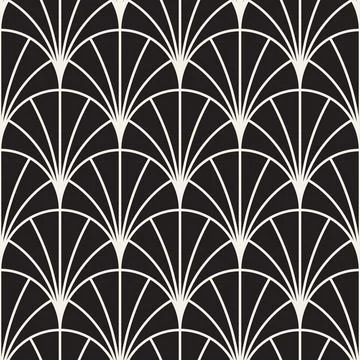Vector seamless Art Deco pattern. Repeating geometric abstract elements. Styl Stock Illustration