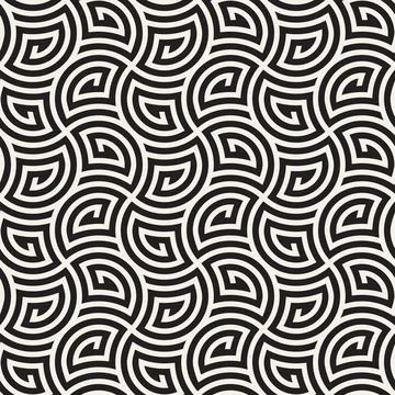 Vector seamless Asian pattern. Repeating geometric abstract elements. Stylish Illustrazione stock