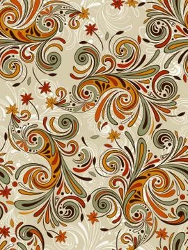 Vector seamless autumn pattern Illustrazione stock