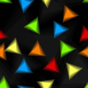 Vector seamless backdrop Seamless background of abstract triangles on blac... 스톡 사진