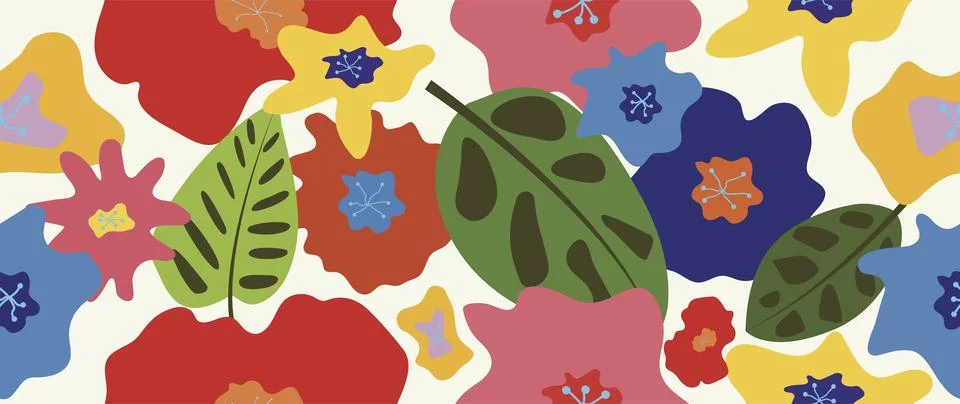 Vector seamless background. Abstract floral pattern. Modern print of bright Stockillustratie