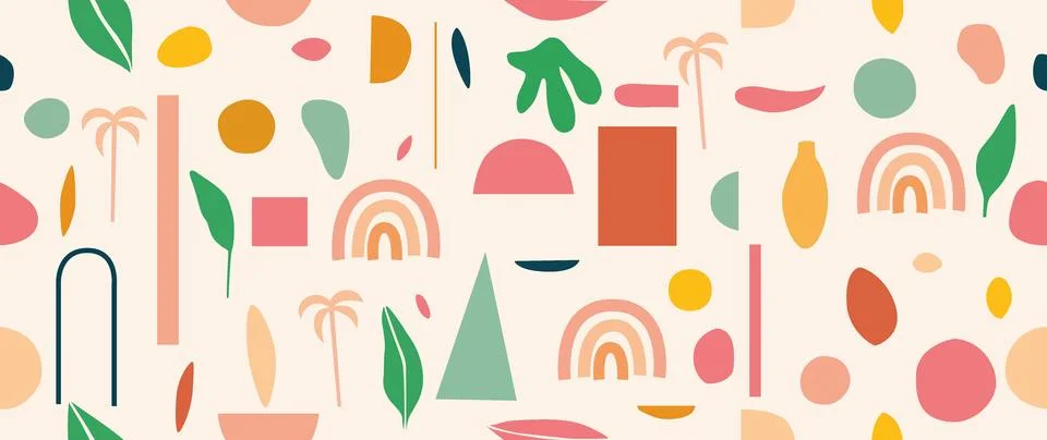 Vector seamless background. Abstract geometric pattern. Modern multicolored 库存插图