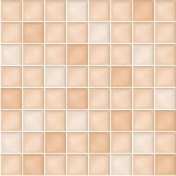 Vector seamless background with beige mosaic tiles Stock Illustration