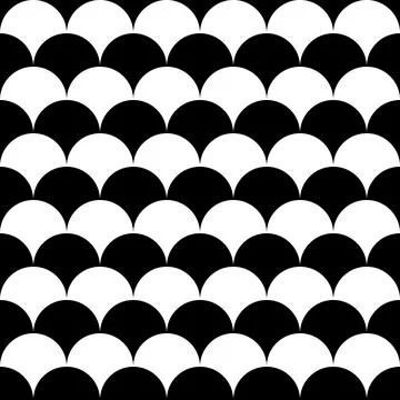 Vector seamless background black and white with fish scales. Natural abstract Stock Illustration