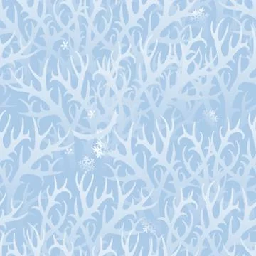 Vector seamless background with blue and silver tones with trees intertwined Stock Illustration